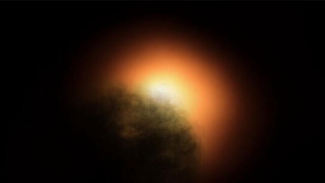 Imagen de Betelgeuse oscurecida por el polvo. Fuente: Hubble / NASA / ESA.