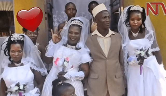 YouTube: Se casó con tres mujeres a la vez para ahorrar en bodas [VIDEO]