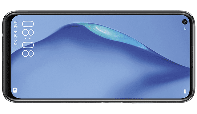 La pantalla de 6,4 pulgadas del nuevo Huawei P40 Lite. | Foto: Huawei