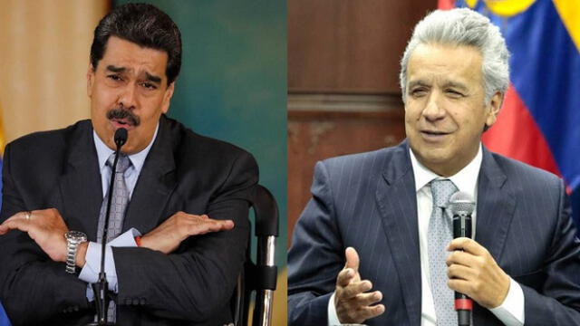 Nicolás Maduro, líder del régimen chavista, y Lenín Moreno, presidente de Ecuador.