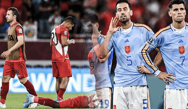 España no pudo ante Marruecos y cayó en la tanda de penales. Foto: composición LR/ AFP