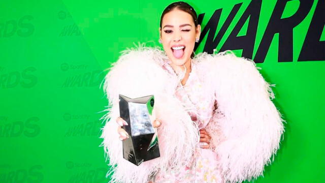 Danna Paola deslumbró con sus looks en los Spotify Awards 2020. Foto: Instagram