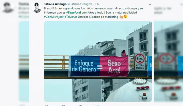 Tatiana Astengo molesta por polémico mensaje del colectivo "Con mis hijos no te metas"