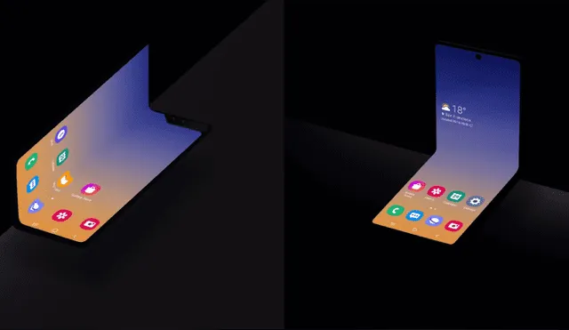 A la izquierda, el Galaxy Fold y a la derecha, el nuevo teléfono plegable.