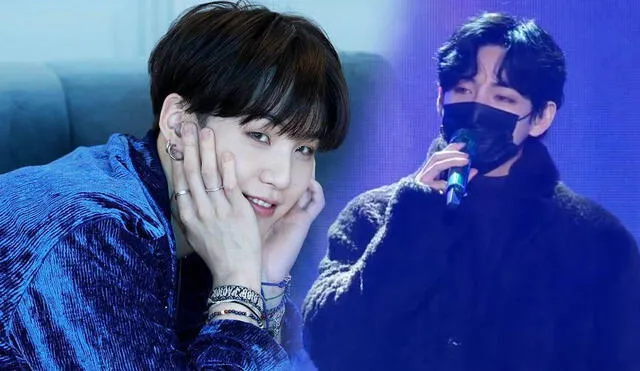 2020 SBS Gayo Daejun: el gesto de V hacia Suga, que conmovió a ARMY. Foto: composición Big Hit / SBS