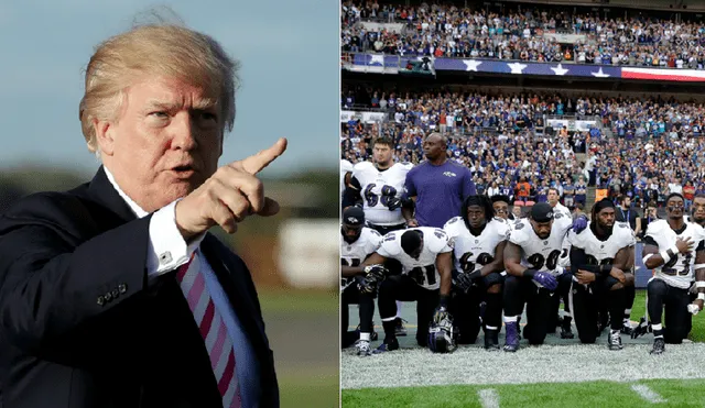 Jugadores de la NFL fueron duramente criticados por Donald Trump por protestar durante el himno estadounidense [FOTOS]