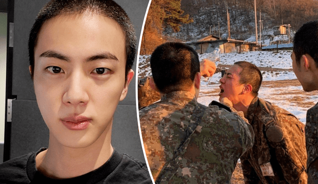 Jin, el integrante de mayor edad en BTS, ingresó al Ejército el 13 de diciembre. Él debe cumplir sus deberes como soldado activo por 18 meses, incluyendo el entrenamiento. Foto: composición LR/Naver