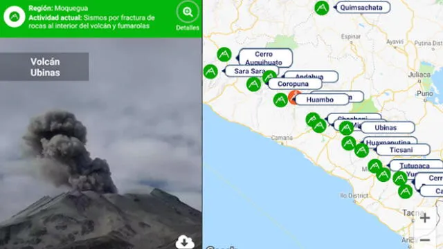 Usuarios podrán ver actividad sísmica en tiempo real de los 16 volcanes más activos del Perú 