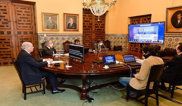Mario López Chávarri en la XIX Reunión de Ministros de Relaciones Exteriores del Grupo de Lima. Foto: Twitter (@CancilleriaPeru)