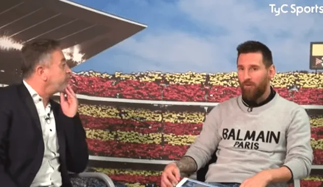Lionel Messi se confesó en entrevista con TyC Sports. Foto: Captura