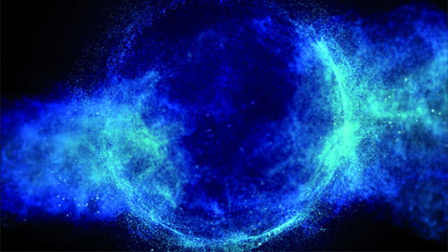 Representación del campo donde se manifiesta el bosón de Higgs. Fuente: CERN.