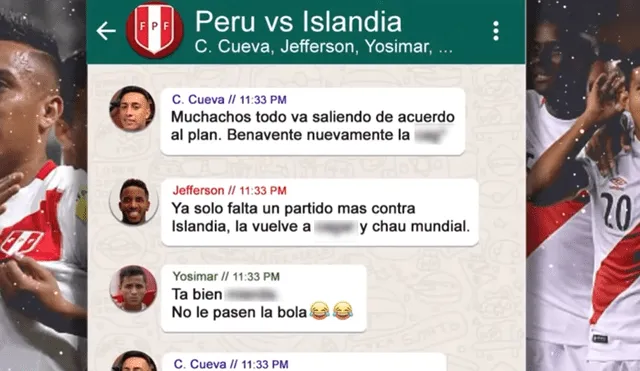 WhatsApp viral: chat 'fake' de la selección peruana que ataca a Benavente enfurece las redes 