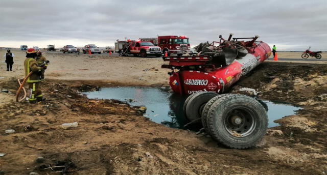 Cisterna derrama 3 mil galones de combustible camino a Bosque Municipal de Tacna