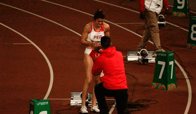 Paolo Martino recibió una propuesta de matrimonio en la pista atlética de los Juegos Panamericanos Lima 2019. | Foto: Elpoli.pe