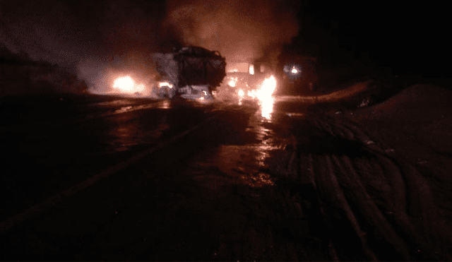 Reportan incendio en Pasamayo. Foto: Facebook