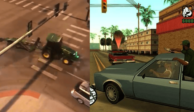 EEUU: Roba un tractor y provoca una persecución al estilo GTA [VIDEO]