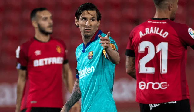 Lionel Messi anotó el último gol del partido entre el FC Barcelona y Mallorca por LaLiga Santander. | Foto: AFP