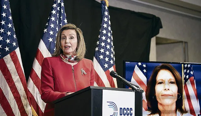 Llamado. Nancy Pelosi llamó “presidente electo” al candidato demócrata en conferencia. Foto: EFE