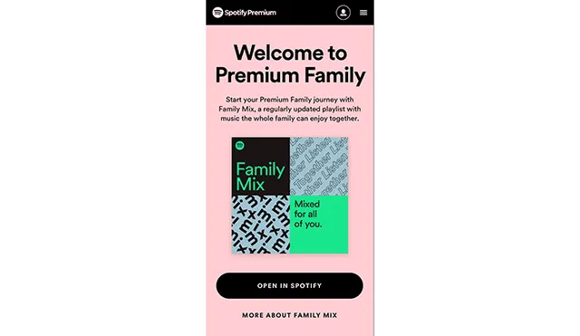Conoce el nuevo Plan Familiar Premium de Spotify.