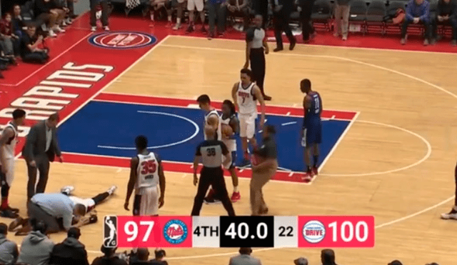 YouTube: jugador de la NBA G-League se desploma en pleno partido por un ataque cardíaco [VIDEO]