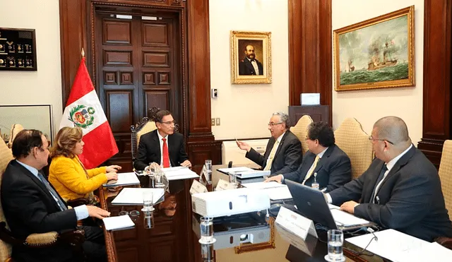 Consejo Nacional para la Reforma del Sistema de Justicia se reúne con Martín Vizcarra. Foto: Presidencia Perú.