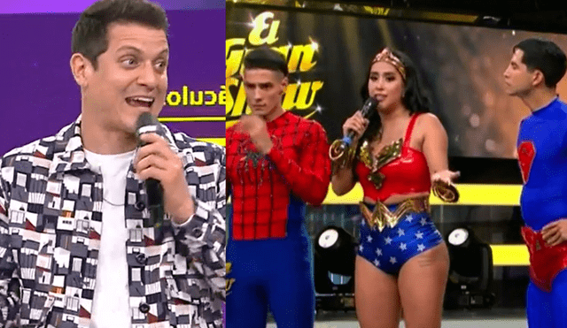 Gino Pesaressi se refiere a sus compañeros de "El gran show". Foto: composición LR/ captura de América TV