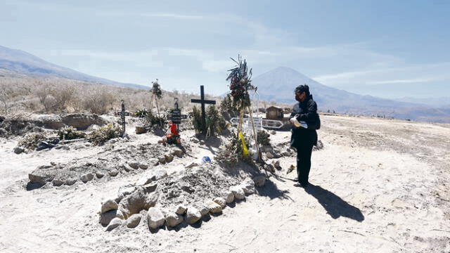en las alturas. Cementerio de Alto Cayma, alberga los restos de personas de bajos recursos. Pese a que población apoya su ubicación, municipio se opone.