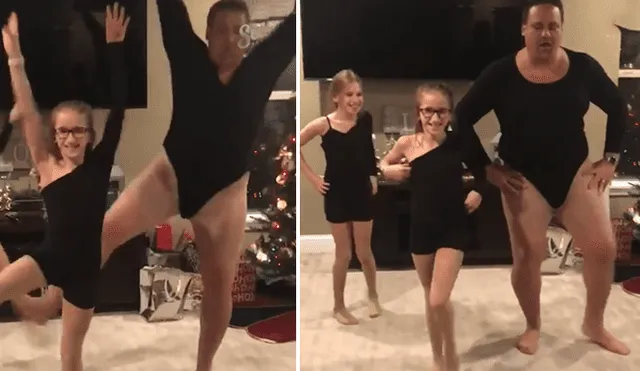 Facebook: padre complace a sus hijas y baila al estilo Beyoncé con un sexy traje [VIDEO]