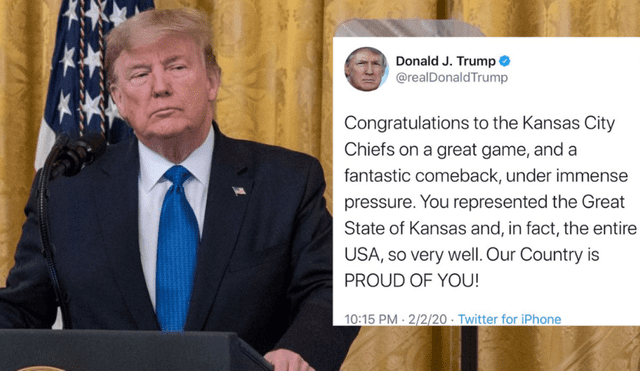 A través de su Twitter, Donald Trump felicitó a los Kansas City Chiefs. (Foto: The Denver Channel)
