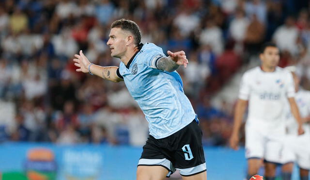 Pablo Vegetti marcó dos goles y anotó el último penal de la serie que ganó Belgrano. Foto: Belgrano