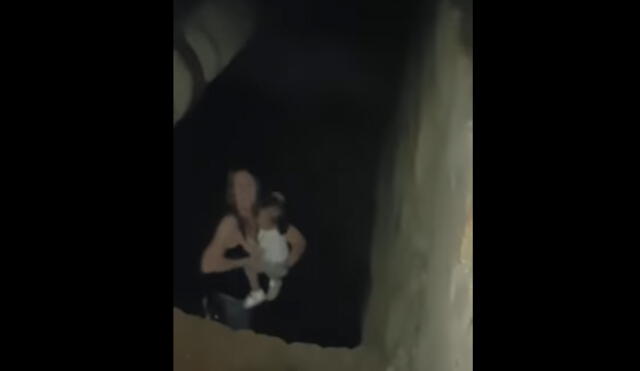 YouTube: Mujer que intentó rescatar a sus perros cae a un pozo con su bebé en brazos [VIDEO] 