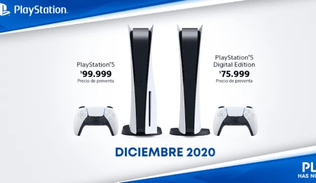 PlayStation habría confirmado el precio de preventa de la PS5 en pesos y su llegada para diciembre. Imagen: Sony