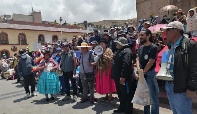 Huelga indefinida acatan las diferentes organizaciones sociales y gremiales de la región de Puno. Foto: Kleber Sánchez/URPI