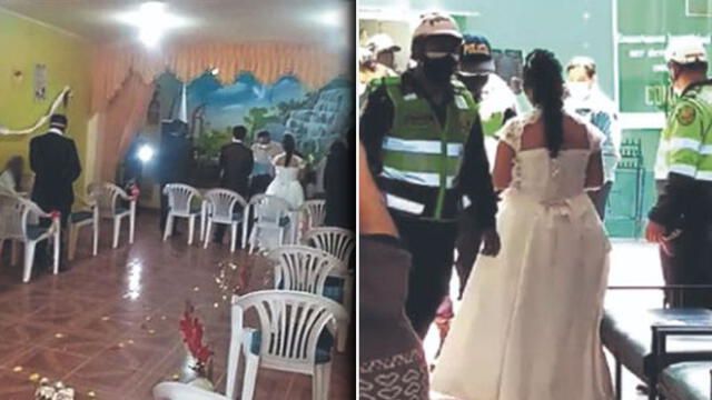 Intervienen matrimonio en Huancayo y se suspende ceremonia | Créditos: difusión / PNP