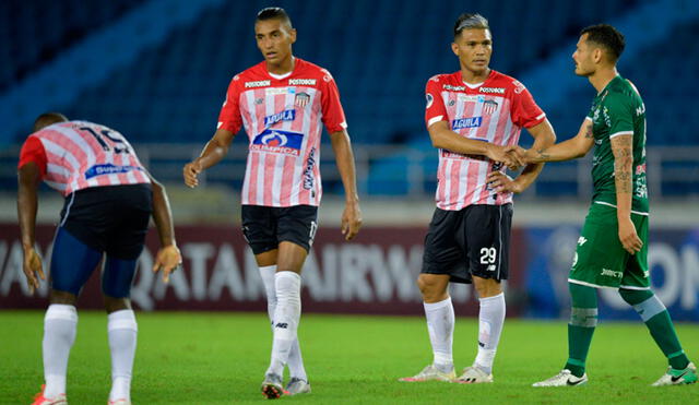 Junior de Barranquilla pasó a los octavos de final de la Copa Sudamericana 2020 tras eliminar a Plaza Colonia. Foto: AFP.