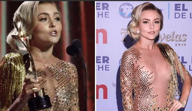 Angelique Boyer se puso el vestido al revés y mostró de más en los Premios TVyNovelas  [VIDEO]