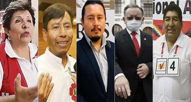 Los legisladores de Arequipa: Paredes, Ancalle, Oseda, Alarcón y Chaiña votaron a favor de la vacancia.