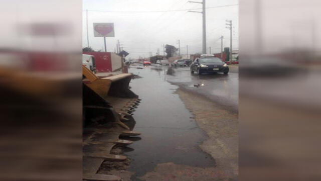 Reportan inundación en calles de Trujillo 