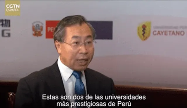 Liu Jingzhen, presidente de laboratorio Sinopharm. Foto: Captura CGTN