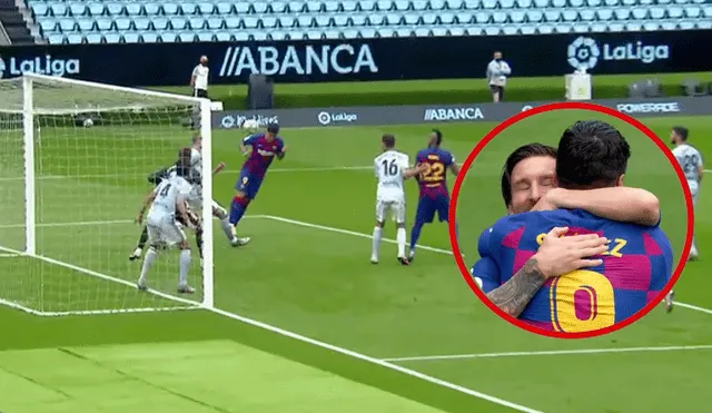 Gol de Luis Suárez en el Barcelona vs. Celta. | Foto: Fútbol en Movistar