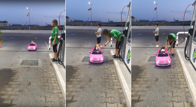 Facebook viral: Tierna niña desata suspiros en redes, luego de cargar combustible [VIDEO]