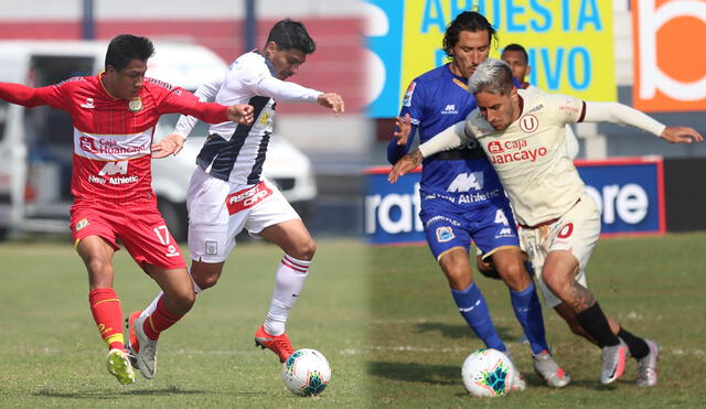 Alianza jugará contra Sport Huancayo en la última fecha de la Fase 2, mientras que la 'U' lo hará ante Binacional. Foto: composición/FPF