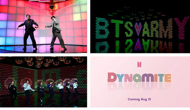 BTS habría estado dando una pista de la estética de ‘Dynamite’. Crédito: captura