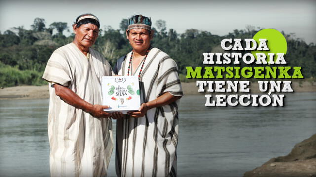 Miguel y Ángel Díaz, hijo y padre fundador de Nuevo Mundo participan de la campaña “Lenguas Legendarias” de Pluspetrol para poner en valor la cultura yine y matsigenka, mostrándolas como atractivos patrimonios culturales del Perú.