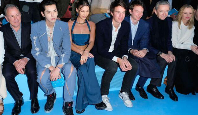 Kris Wu disfrutó de la pasarela de LV junto a Bella Hadid y famosos exponentes de la moda.