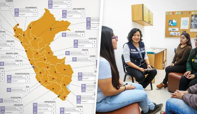 Hay 154 Centros de Salud Mental Comunitario a nivel nacional. Es decir, existe un centro para cada 2.1 millones de peruanos. (Foto: Composición La República/Minsa)
