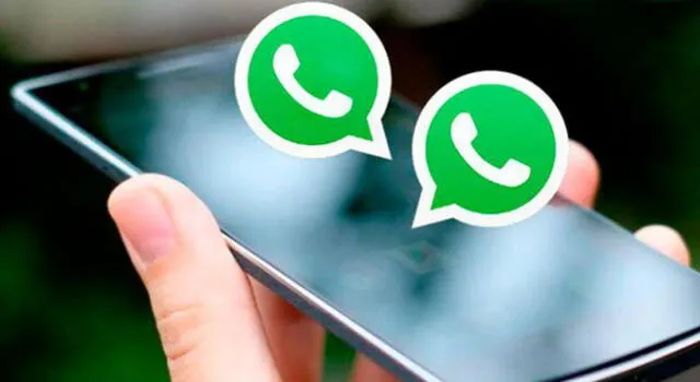 Dos cuentas de WhatsApp en un smartphone.