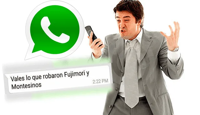 WhatsApp: compara a su amigo con Fujimori y Montesinos y él reacciona así [FOTO] 