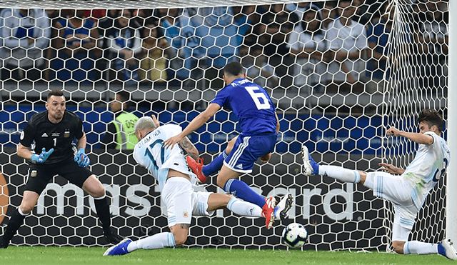 Argentina vs. Paraguay: Richard Sánchez marcó el 1-0 en partido por Copa América 2019. | Foto: EFE / AFP
