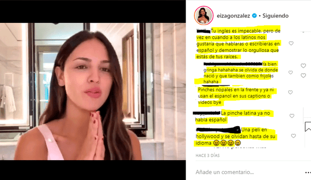 Eiza González recibe duras críticas en Instagram por 'olvidar sus raíces' [VIDEO]